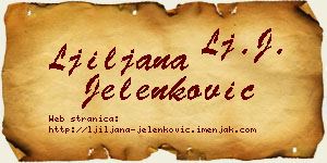 Ljiljana Jelenković vizit kartica
